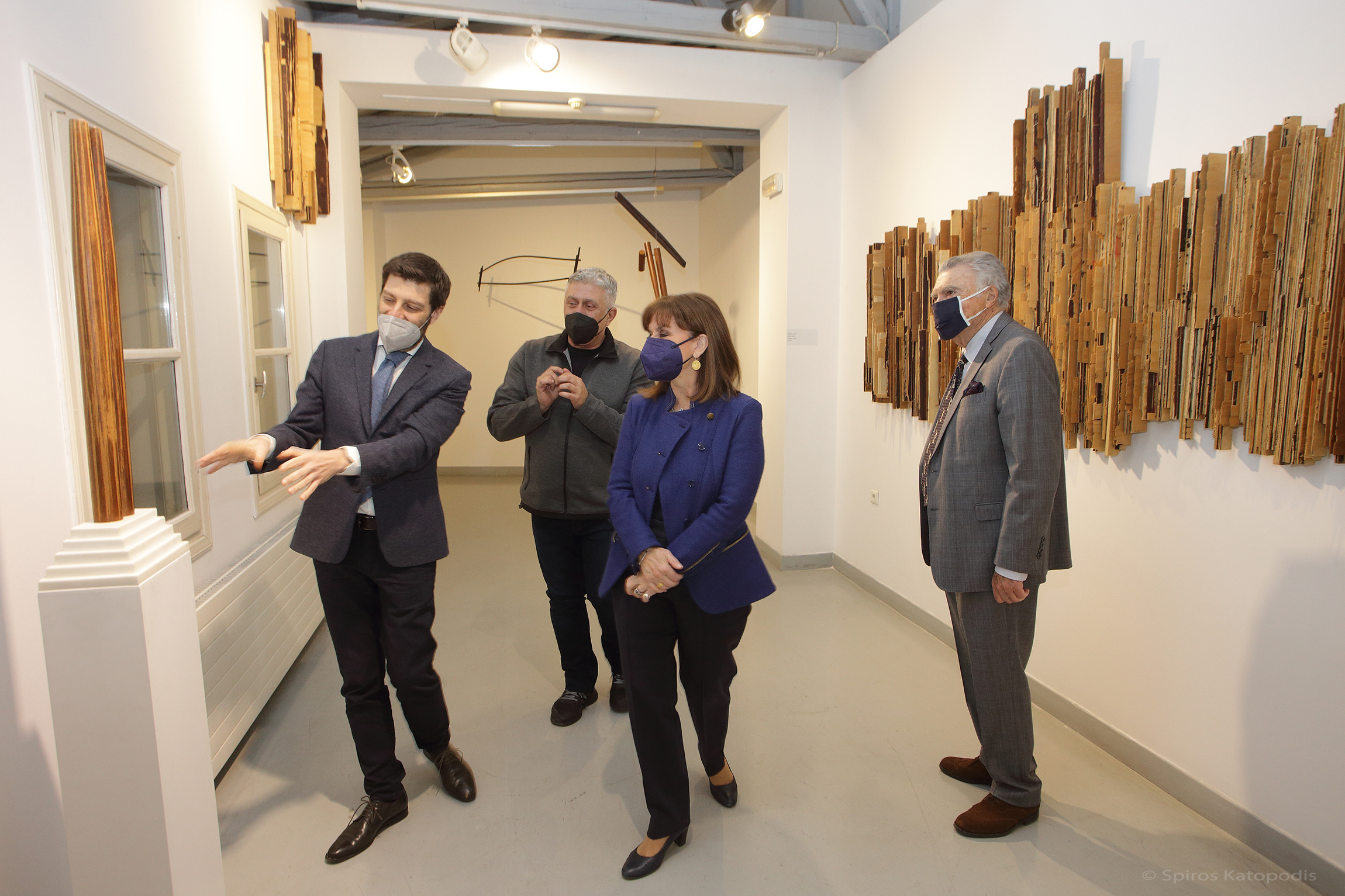 Στιγμιότυπα από την επίσκεψη της κ. Κατερίνας Σακελλαροπούλου, Προέδρου της Δημοκρατίας στο MOMus-Μουσείο Άλεξ Μυλωνά. Φωτ. Σπύρος Κατωπόδης